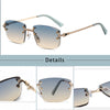 Rimless Square Sunglasses | UV400 Protection