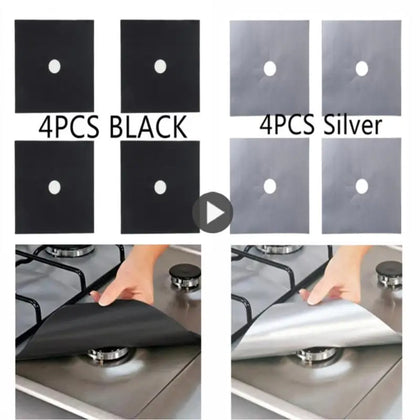 Pcs Gas Range Protection Pads | Non-Stick Reusable Burner Covers