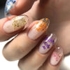 MEET ACROSS 5ml Pink Dried Flower Gel Nail Polish - Natural Nail Art